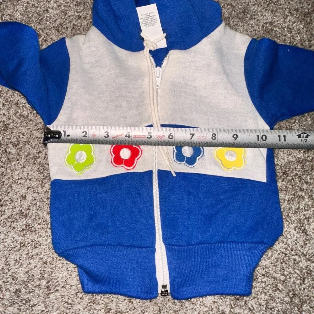 NWT Vintage Teddy Bears Actionwear Sweatsuit Set sz 2 2T 24 months BLUE FLOWERS